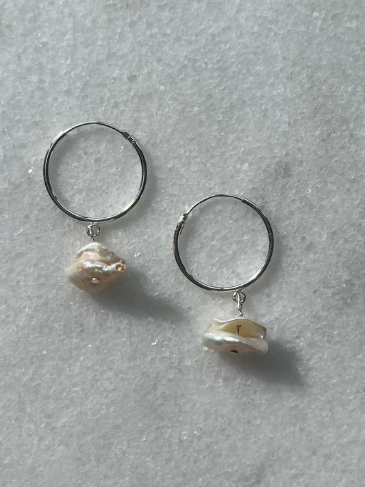 Pendientes colgantes de perlas para bebé