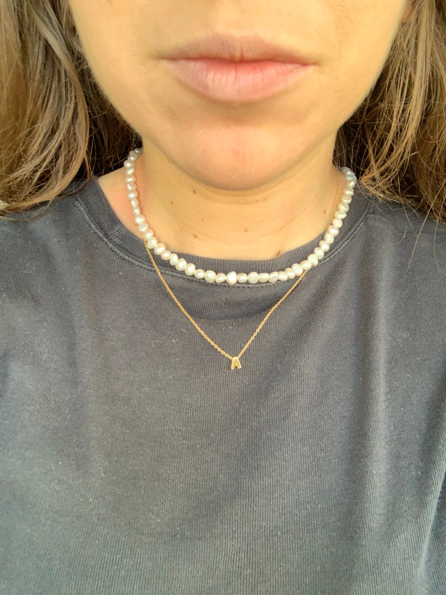 mini initial necklace