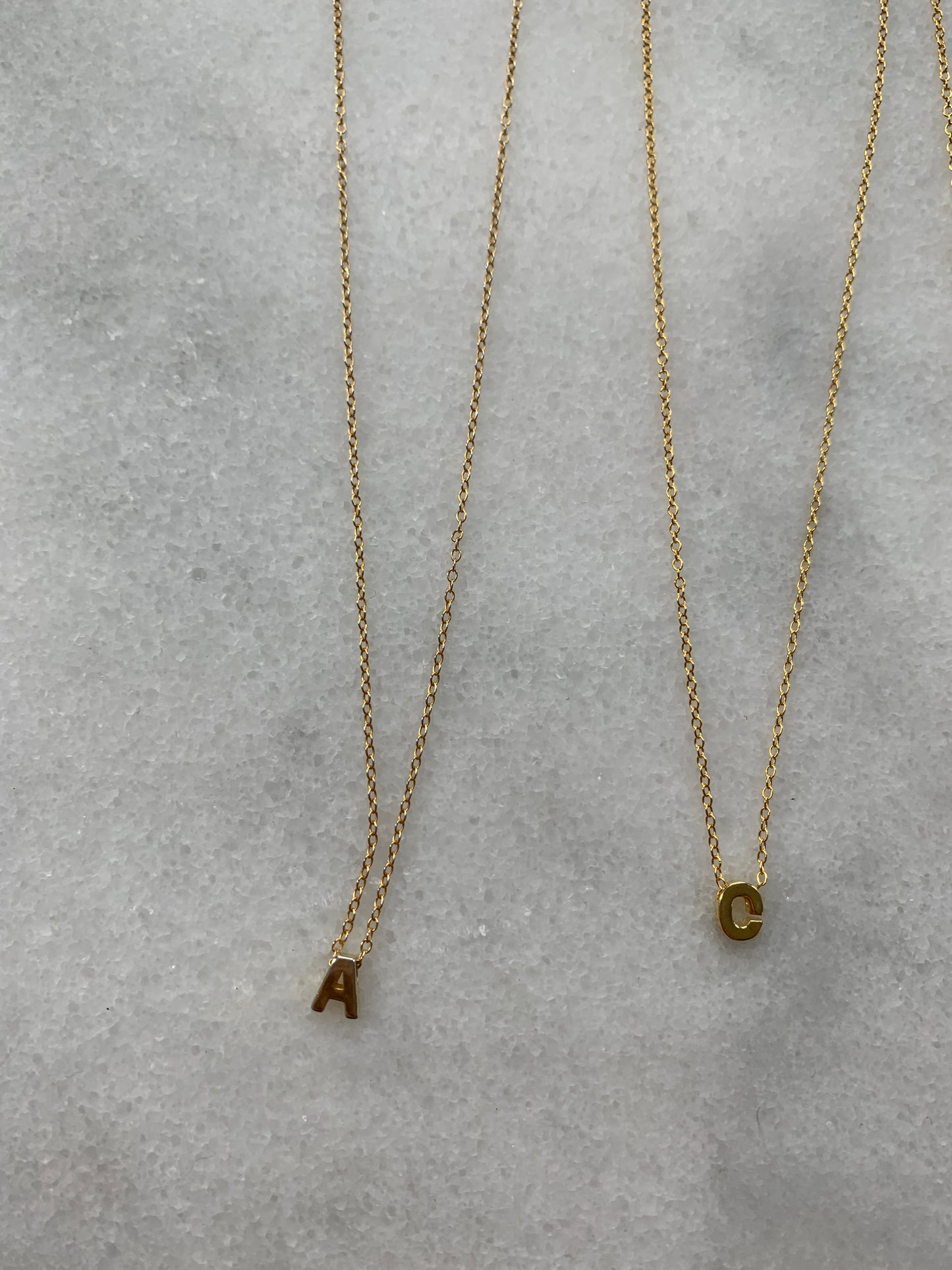 mini initial necklace