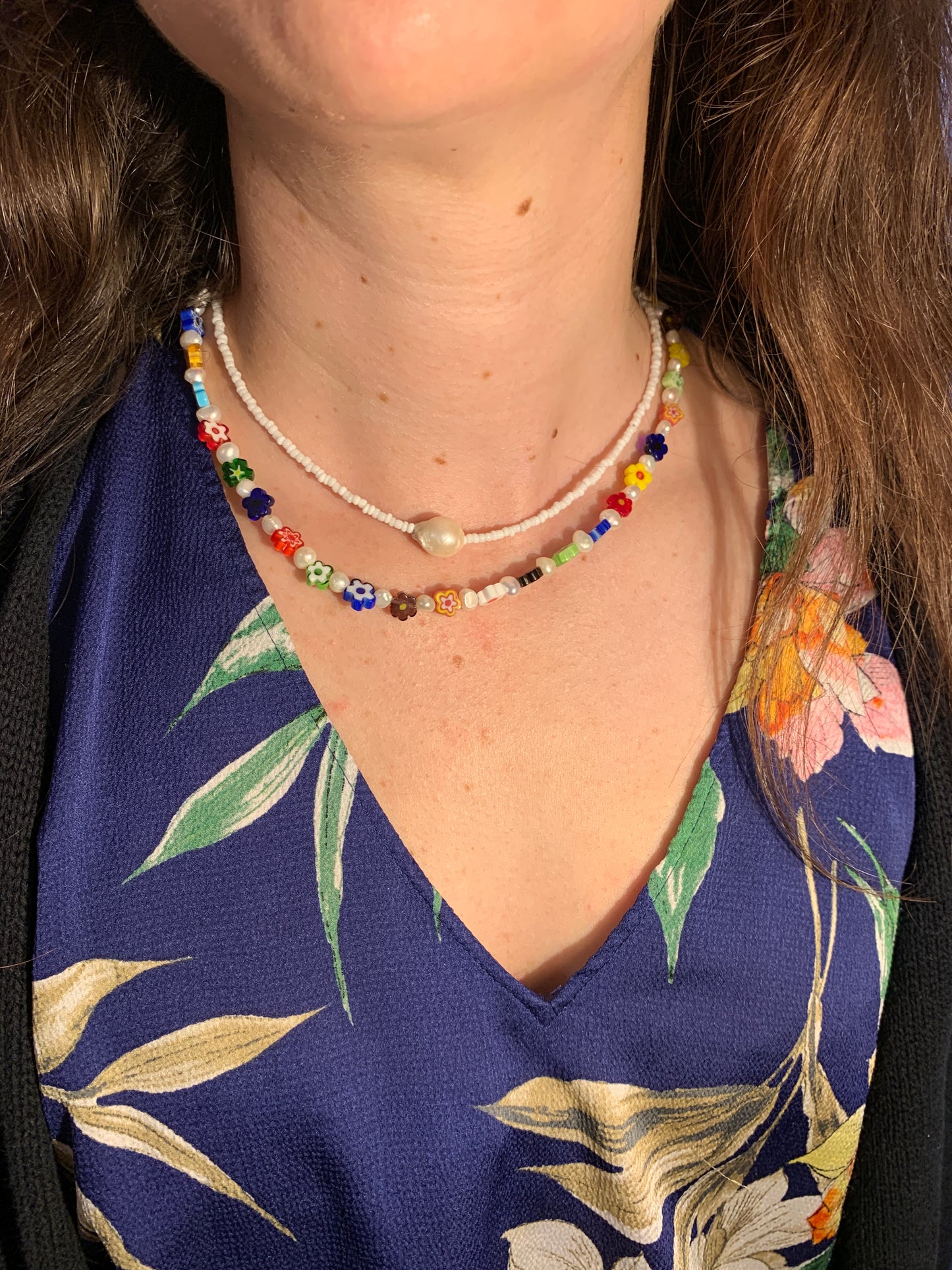 Collar de perlas con cuentas gruesas