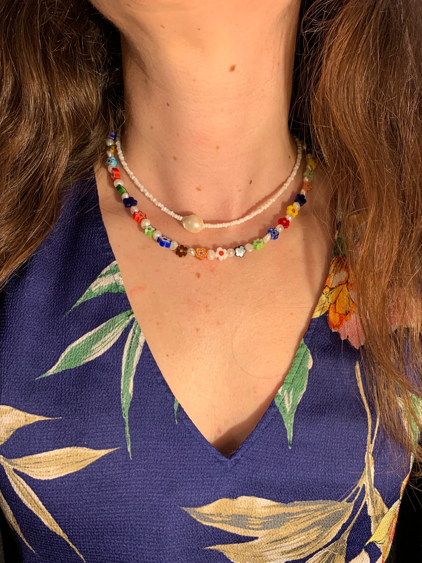 Collar de perlas con cuentas gruesas