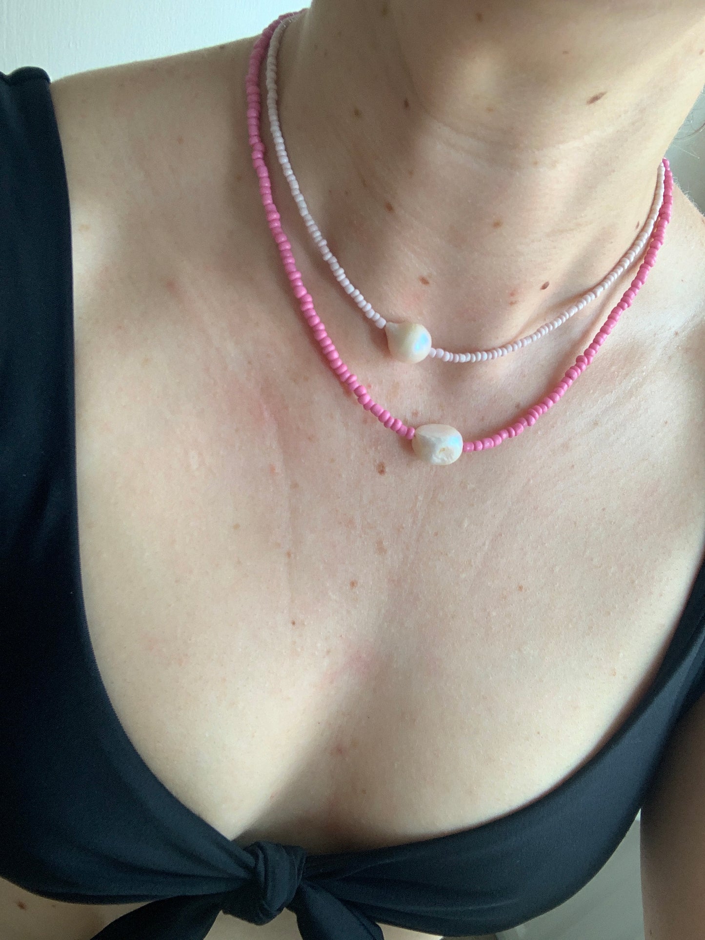 Collar de perlas con cuentas gruesas
