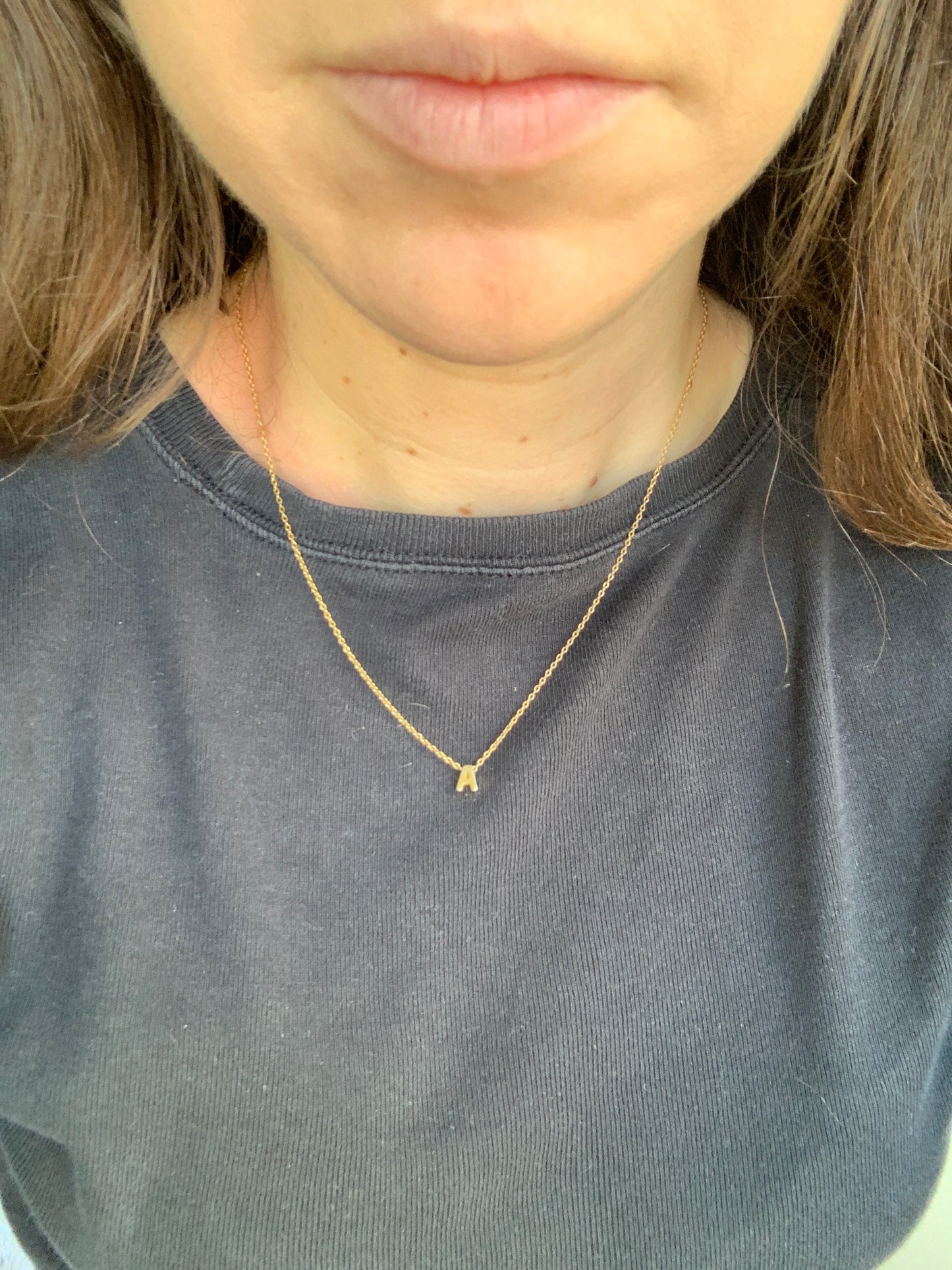 mini initial necklace