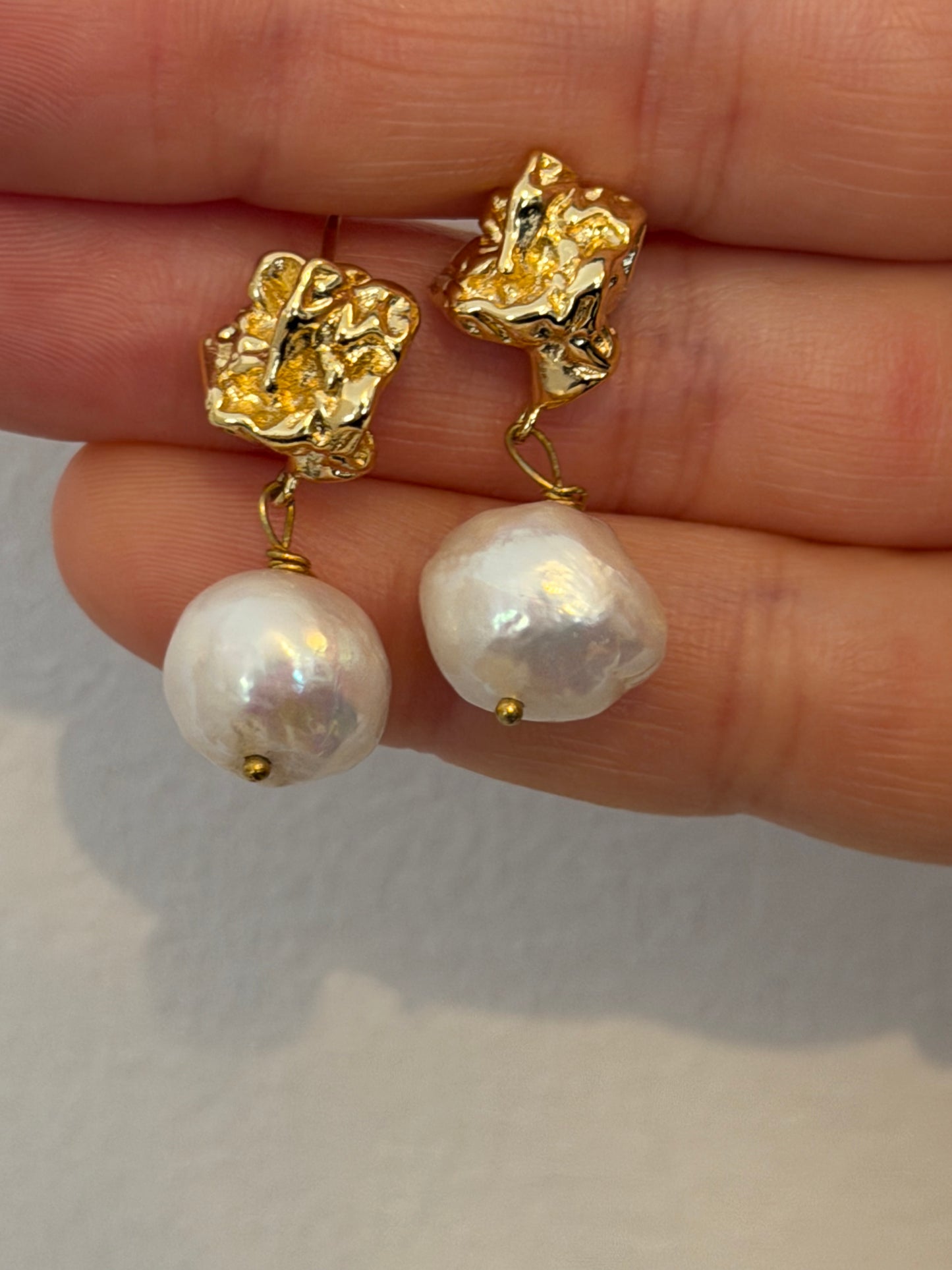 Sculptural Freshwater Pearl Drops