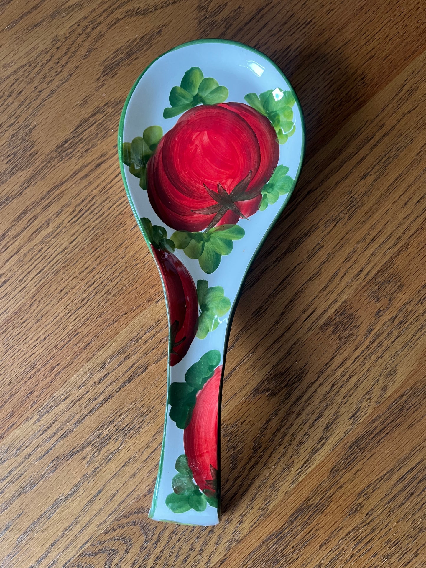 The Pomodoro Spoon rest - Italian ceramic hand painted spoon rest