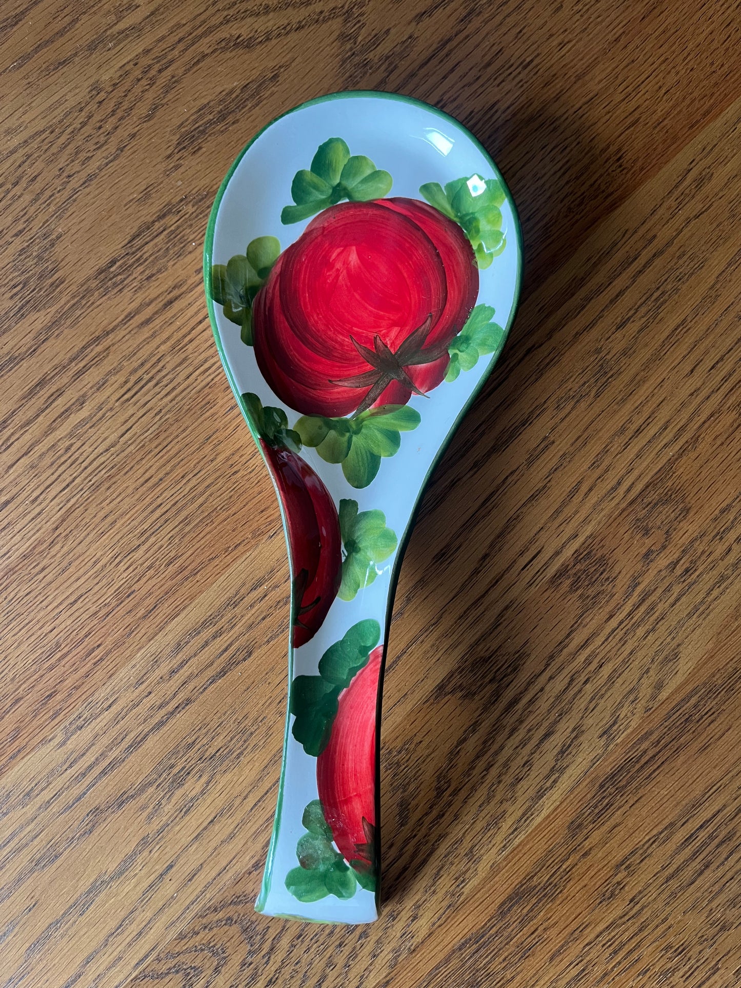 The Pomodoro Spoon rest - Italian ceramic hand painted spoon rest