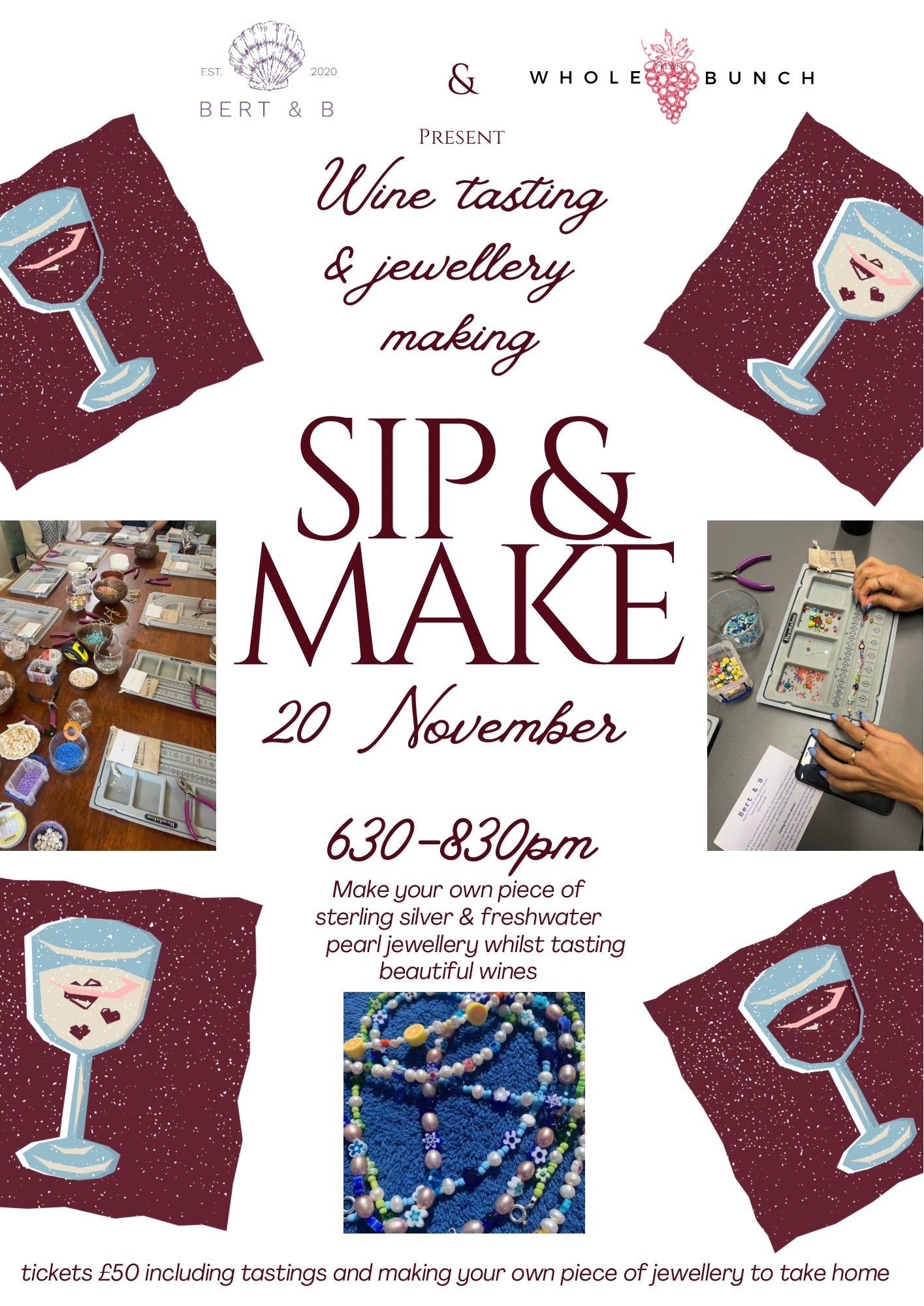 Sip & Make at Whole Bunch Earlsfield - 20th November