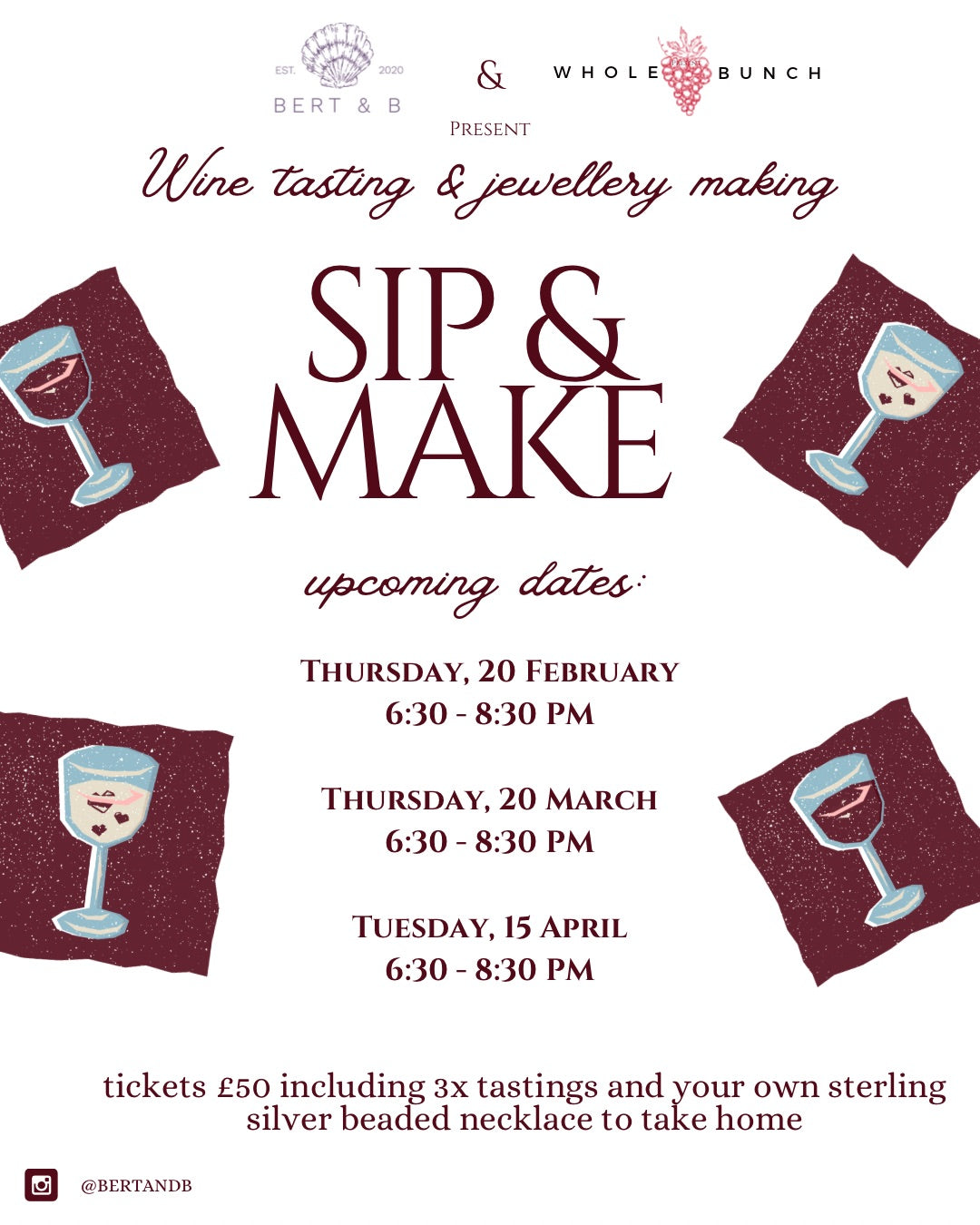 Sip & Make at Whole Bunch Earlsfield - various dates