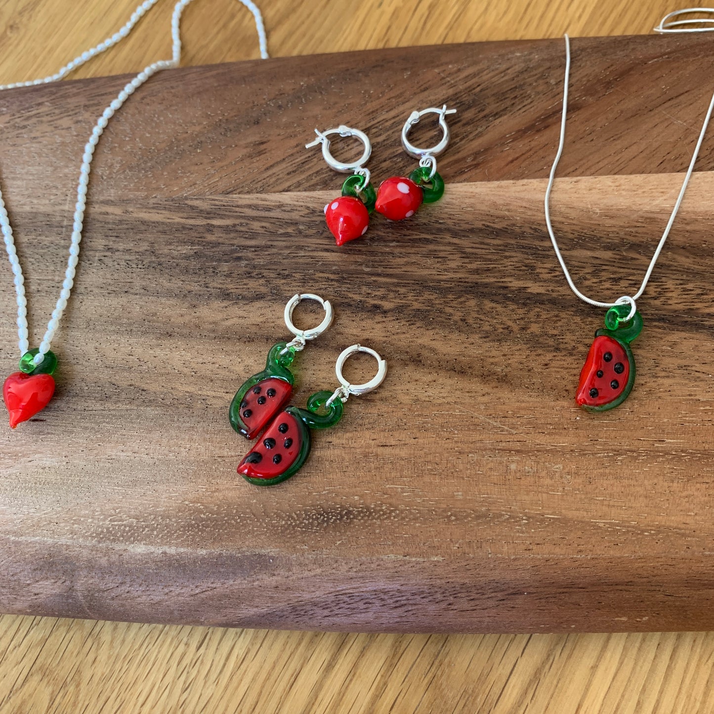 Silver Watermelon Necklace