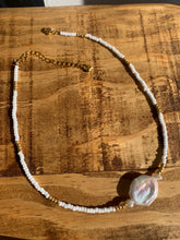 Load image into Gallery viewer, Sanremo Gold Coin Pearl Necklace

