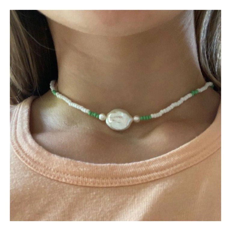 Sanremo Silver Coin Pearl Necklace