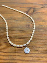 Load image into Gallery viewer, Naxos Personalised Initial Pearl Necklace
