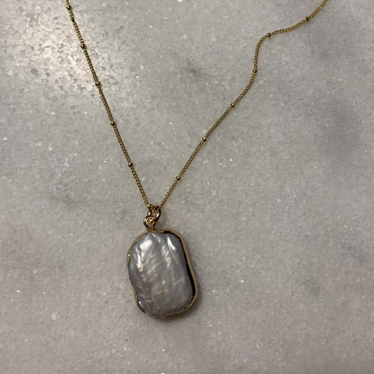 Carmel Gold Filled Mother of Pearl Necklace