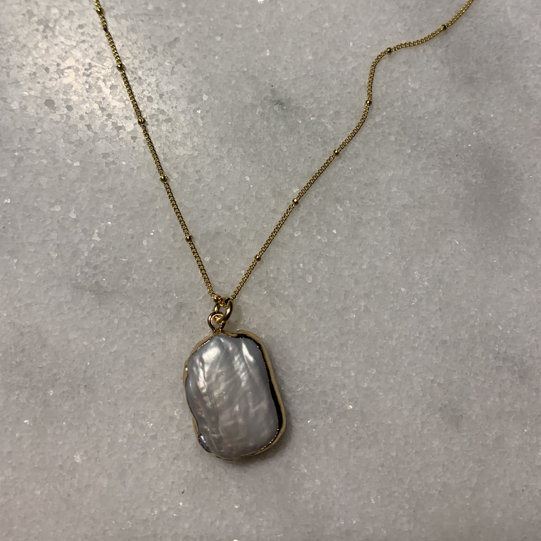 Carmel Gold Filled Mother of Pearl Necklace