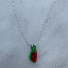 Load image into Gallery viewer, Silver Watermelon Necklace
